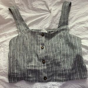 pacsun striped tank w/ buttons